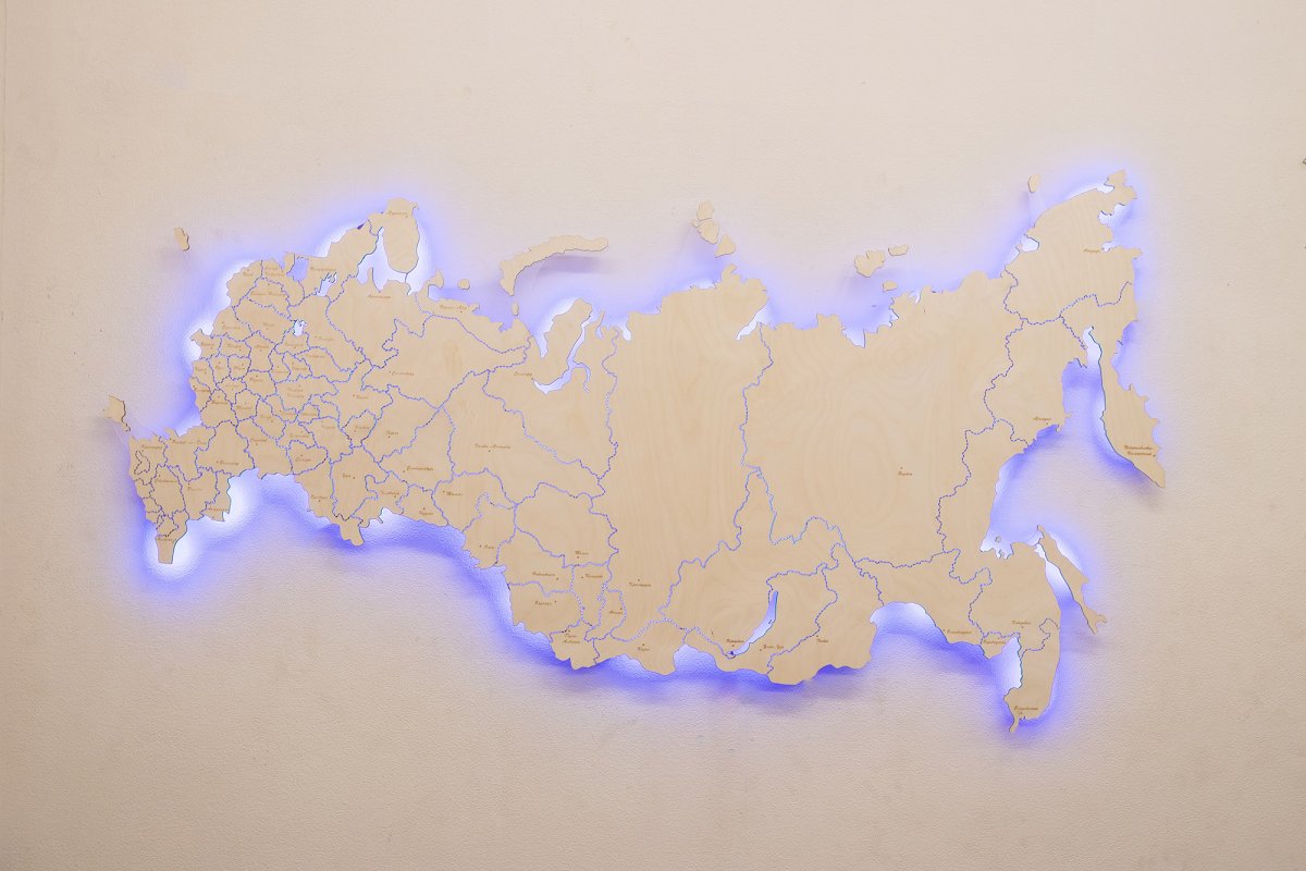 Карта России 3д