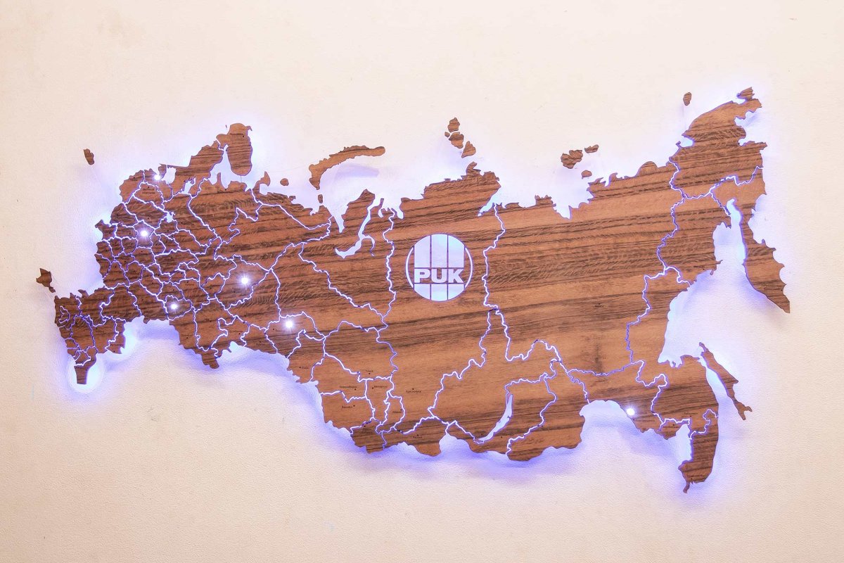 Деревянная карта России