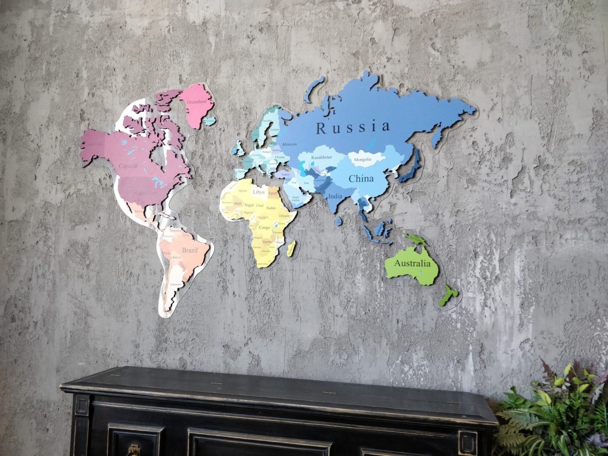 Карта Пермского края из дерева