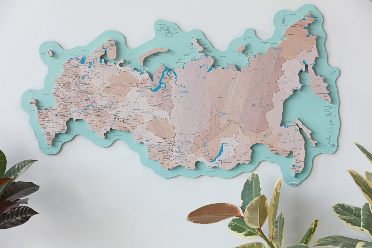 Карта России 3d модель