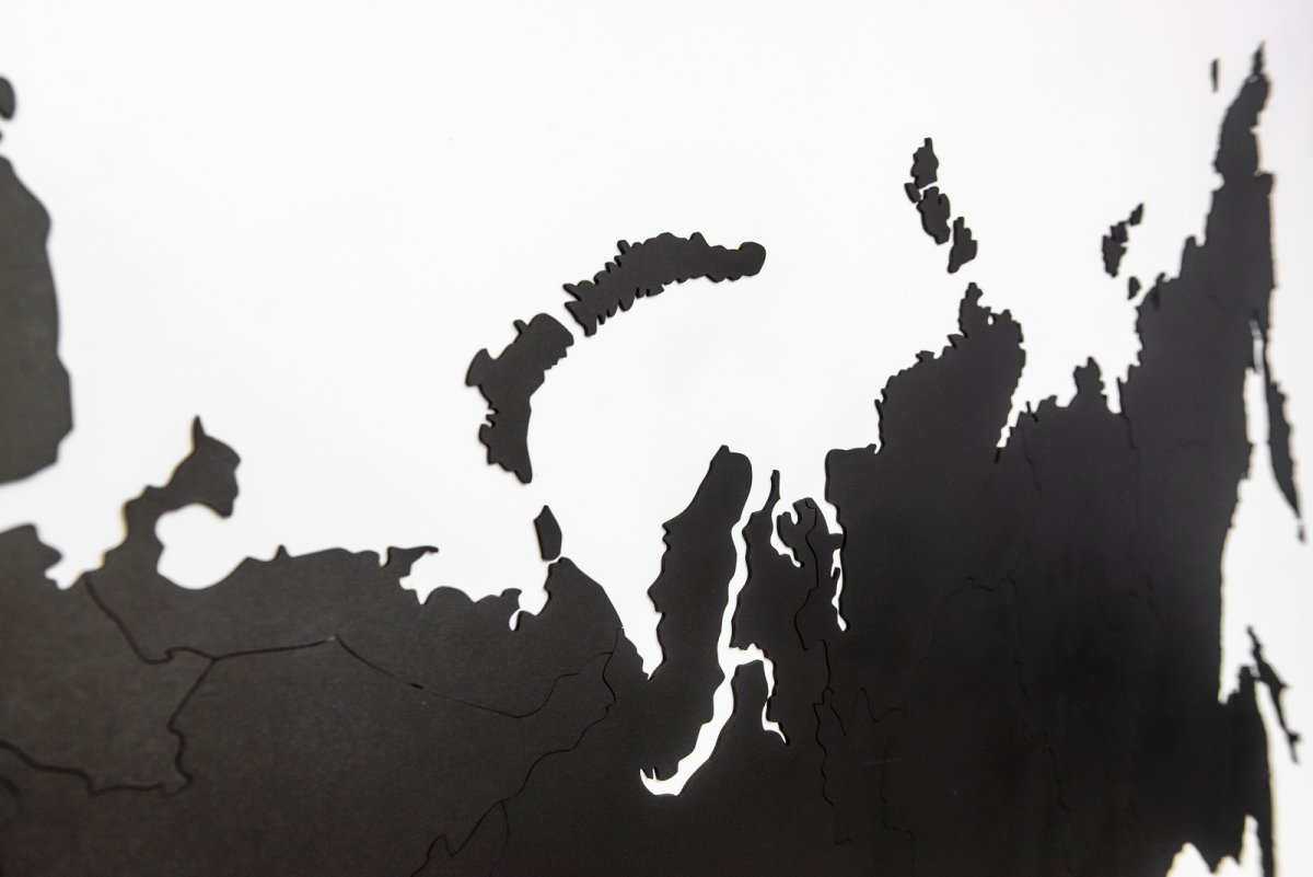 Карта мира деревянная из пробки