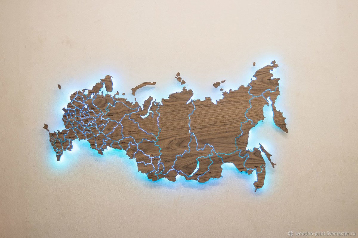 Карта России 3d