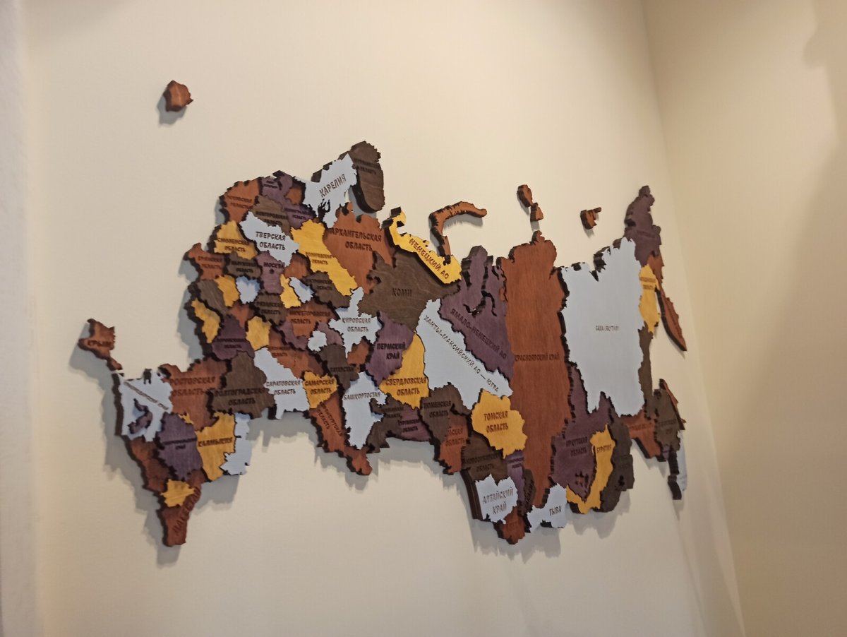 Деревянный географический пазл