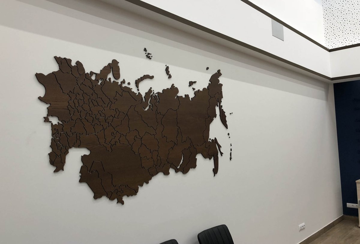 Карта России на стену