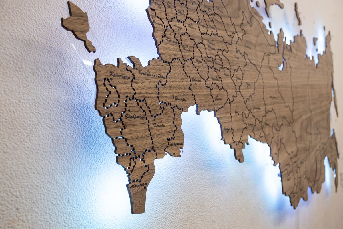 Деревянная карта России