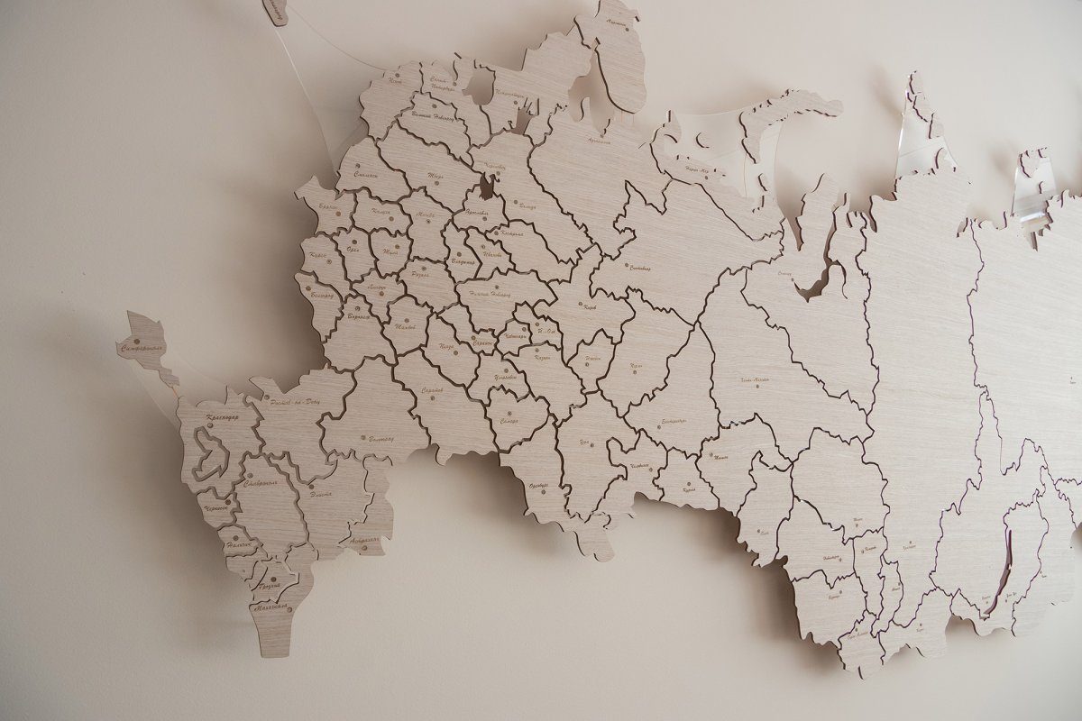 Карта России декоративная