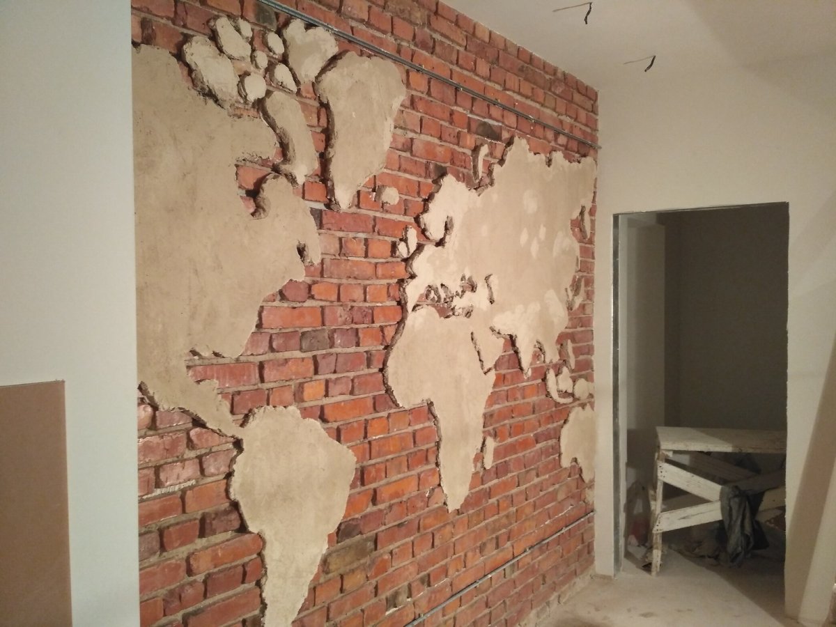 Фактурная штукатурка кирпич