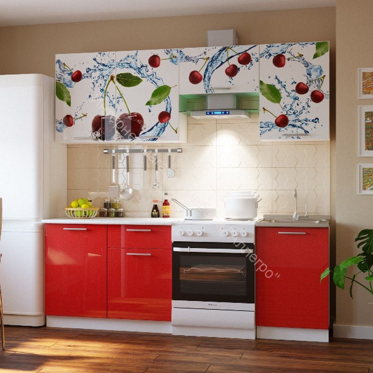 Кухонные фартуки в магазине стенд