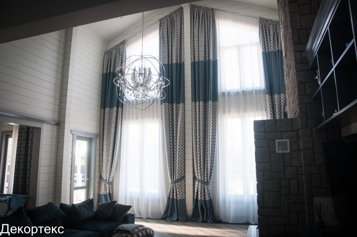 Шторы на высокие окна