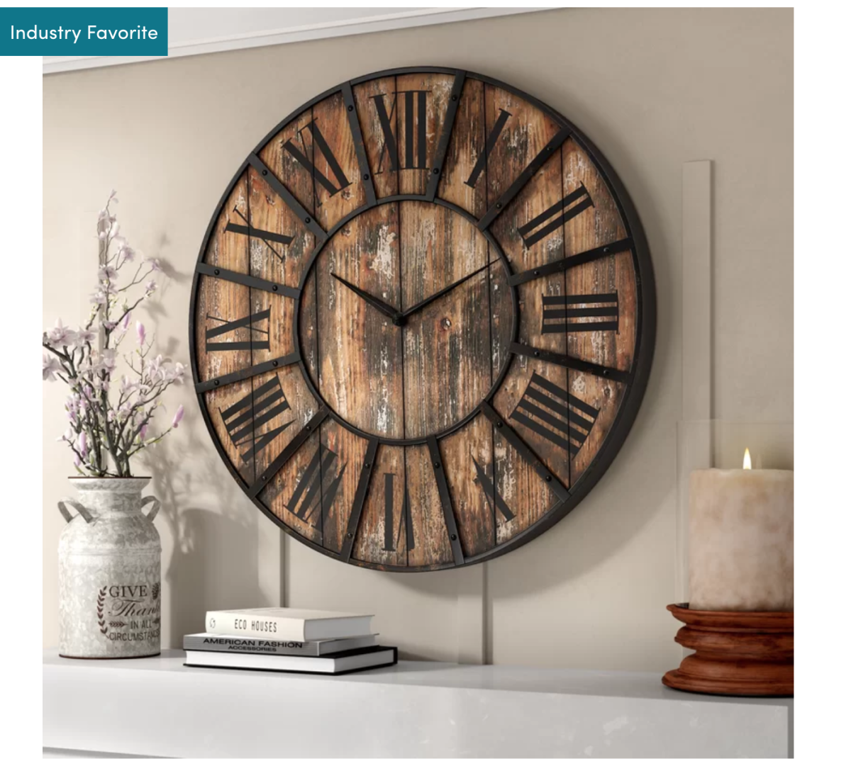 Часы настенные в деревенском стиле