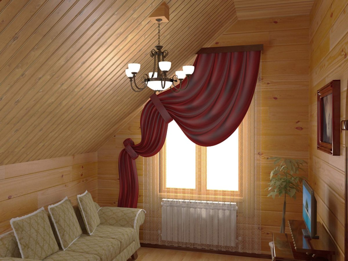 Мансардный этаж имитация бруса