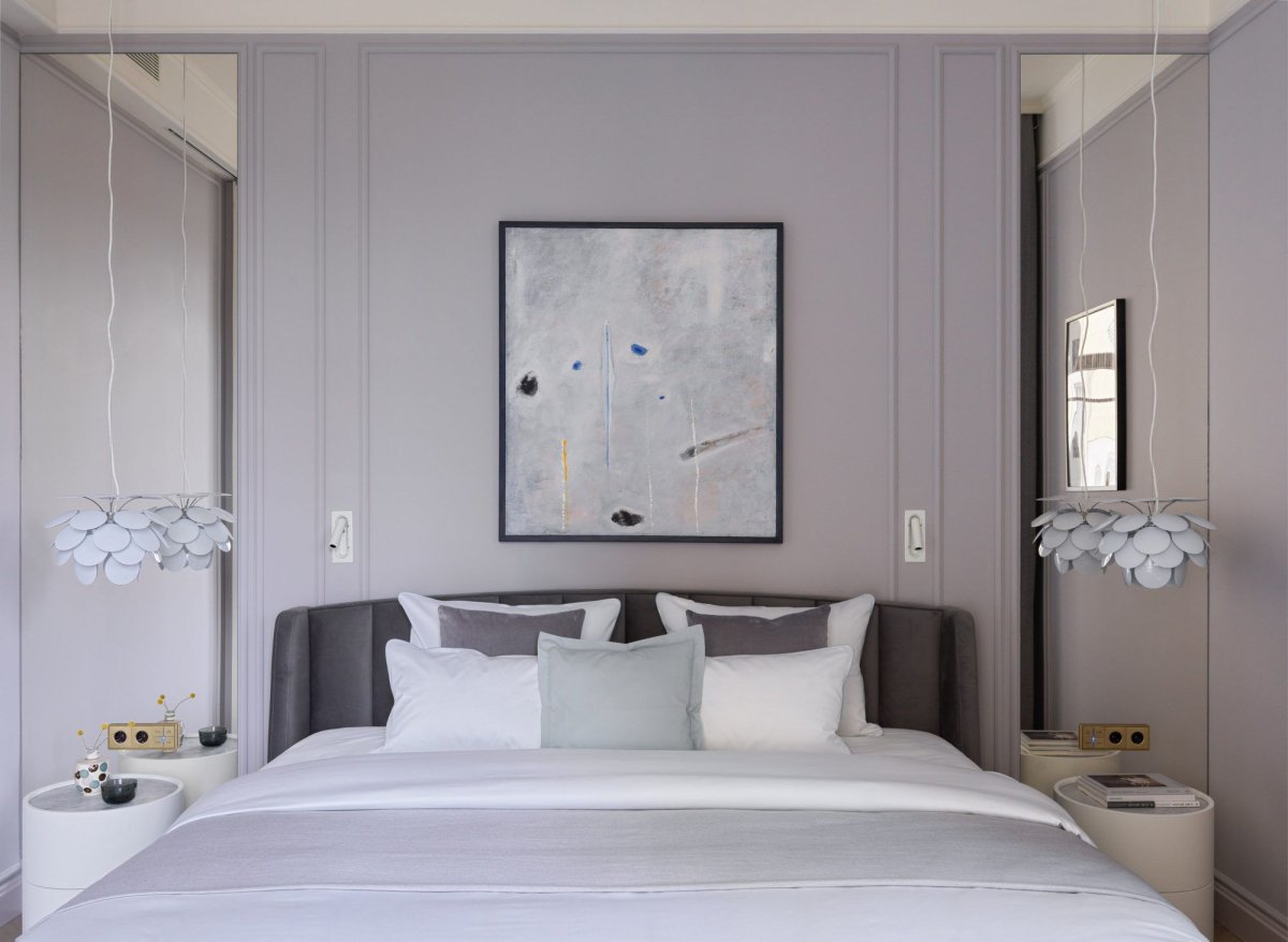 Подвесные светильники в спальне