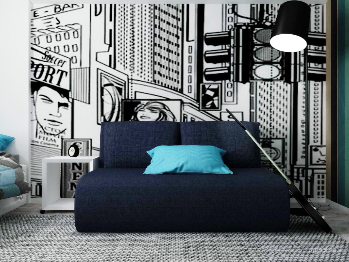 Комната подростка 12 кв в стиле лофт