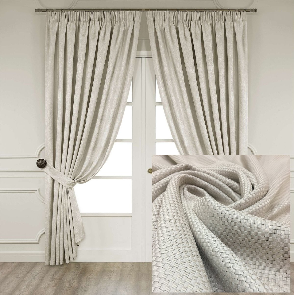 Белые льняные шторы в интерьере