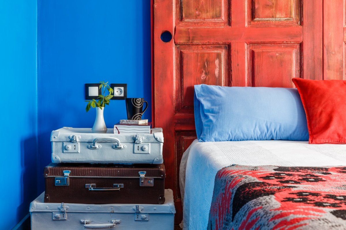 Чемодан в интерьере Винтаж