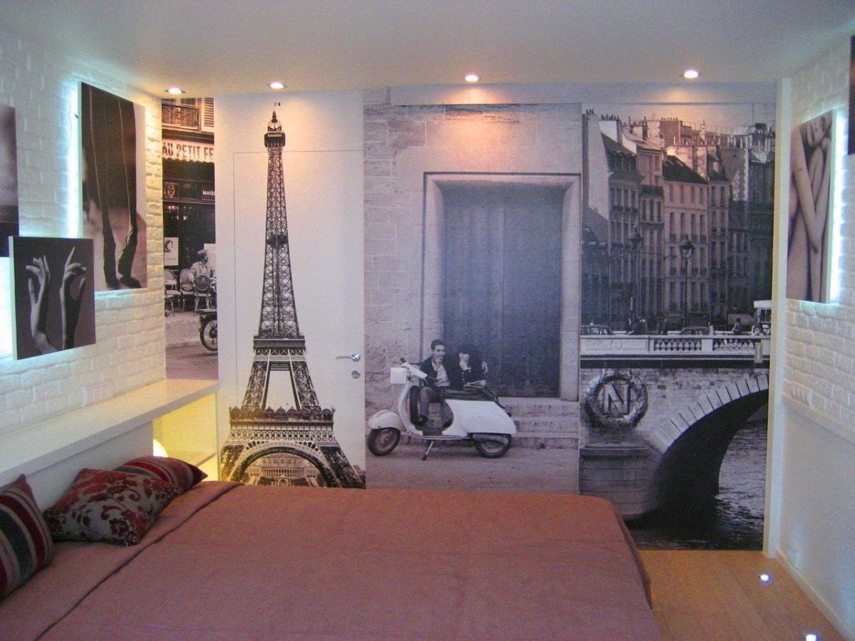 Красивая спальня розовая