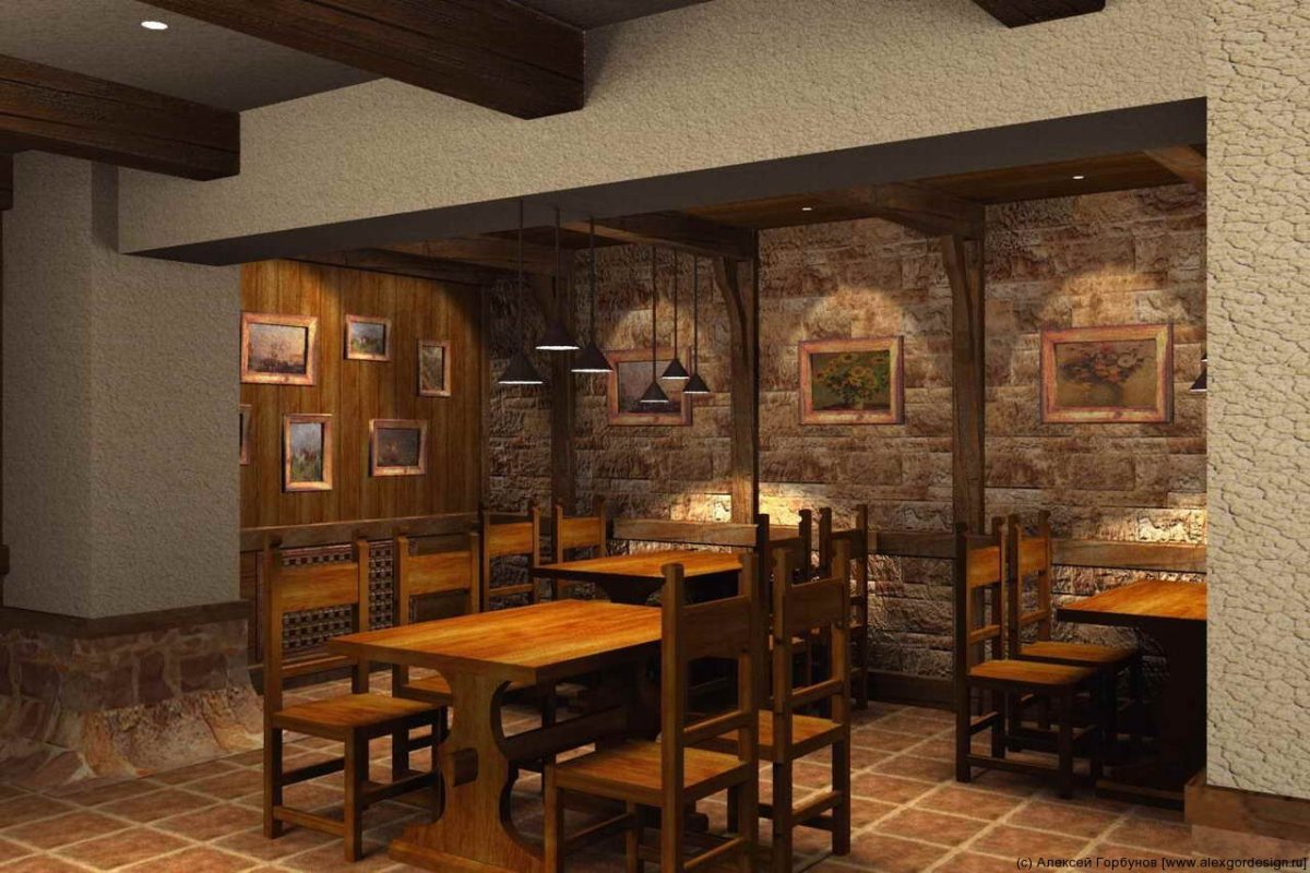 Бар в деревенском стиле