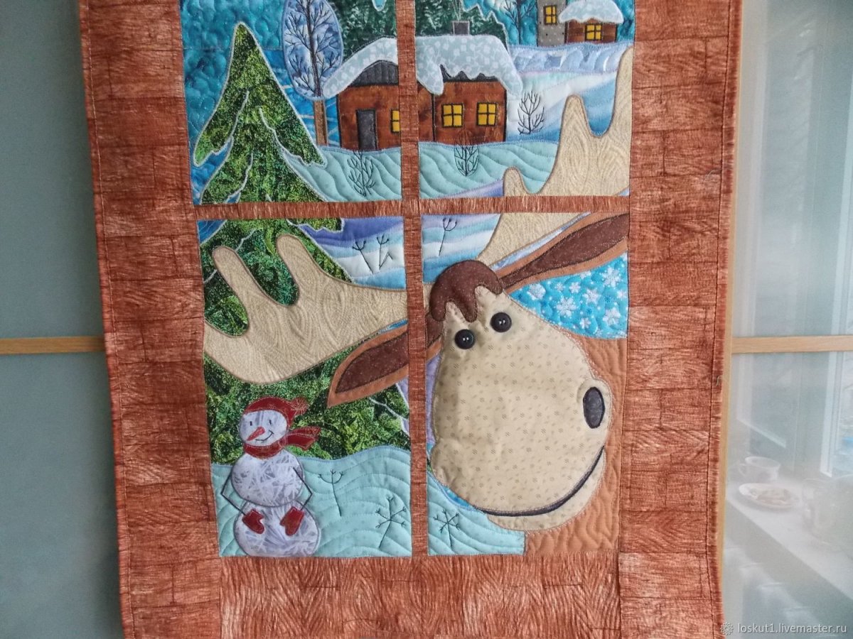 Лоскутное панно на стену