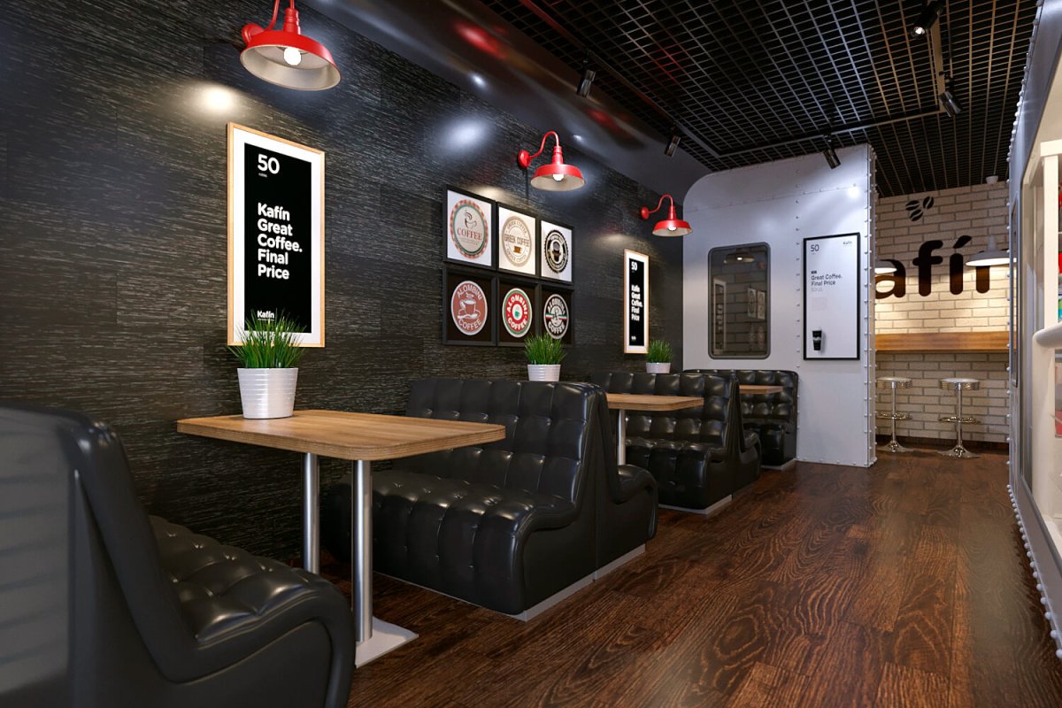 Декор стен в ресторане