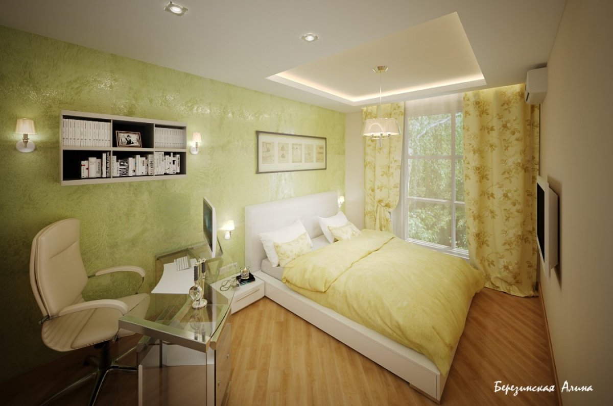 Интерьер кухни в фисташковых тонах