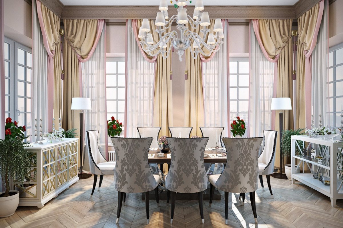 Занавески стиль Прованс для столовой