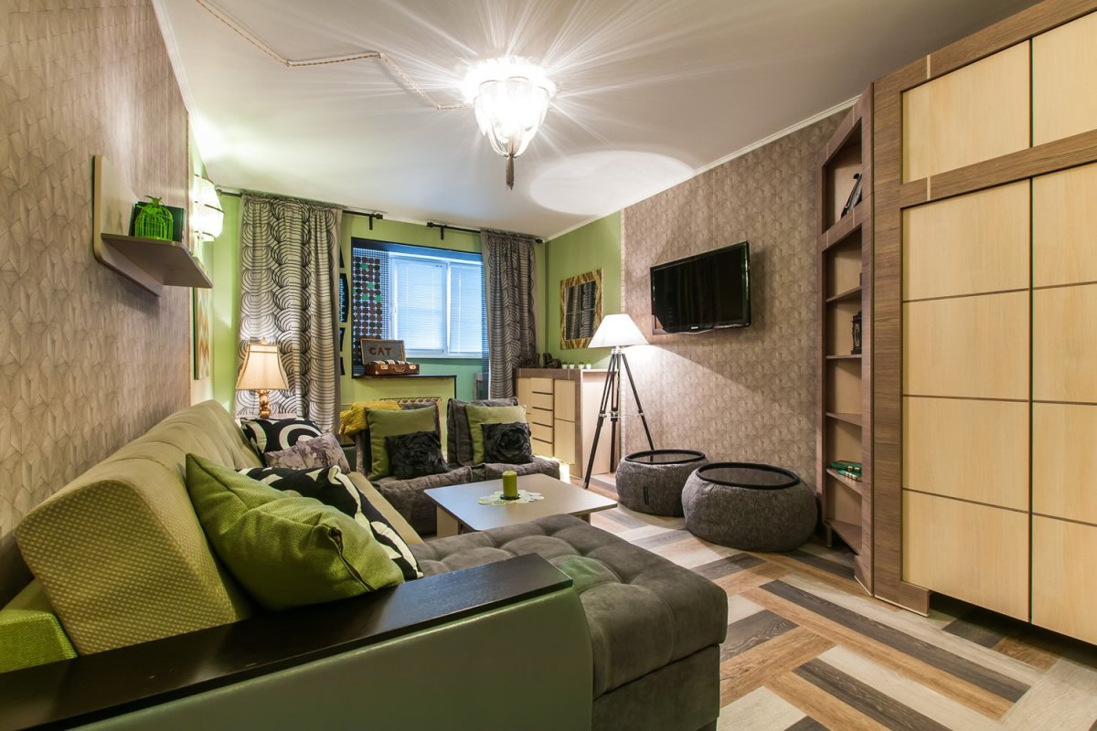 Длинная узкая гостиная