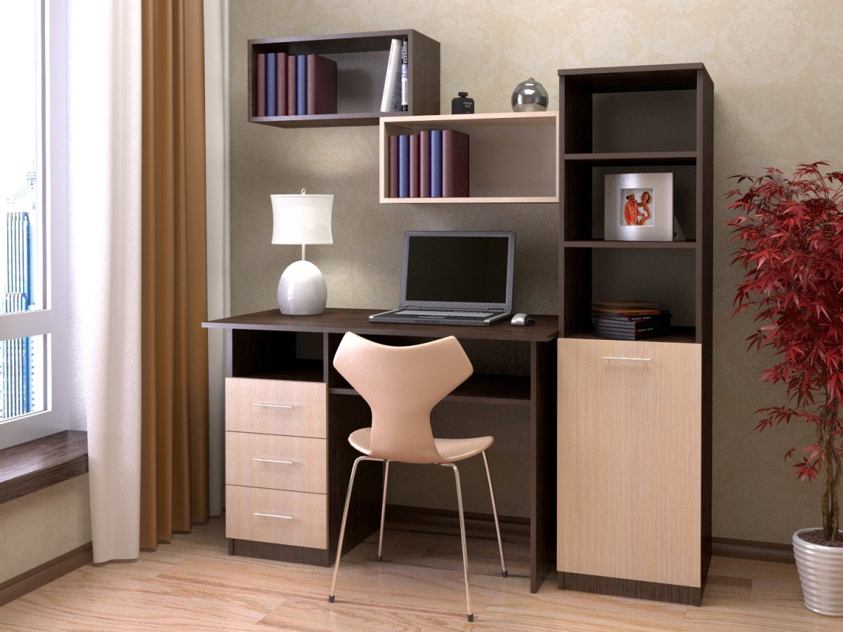 Стенка со столом для школьника