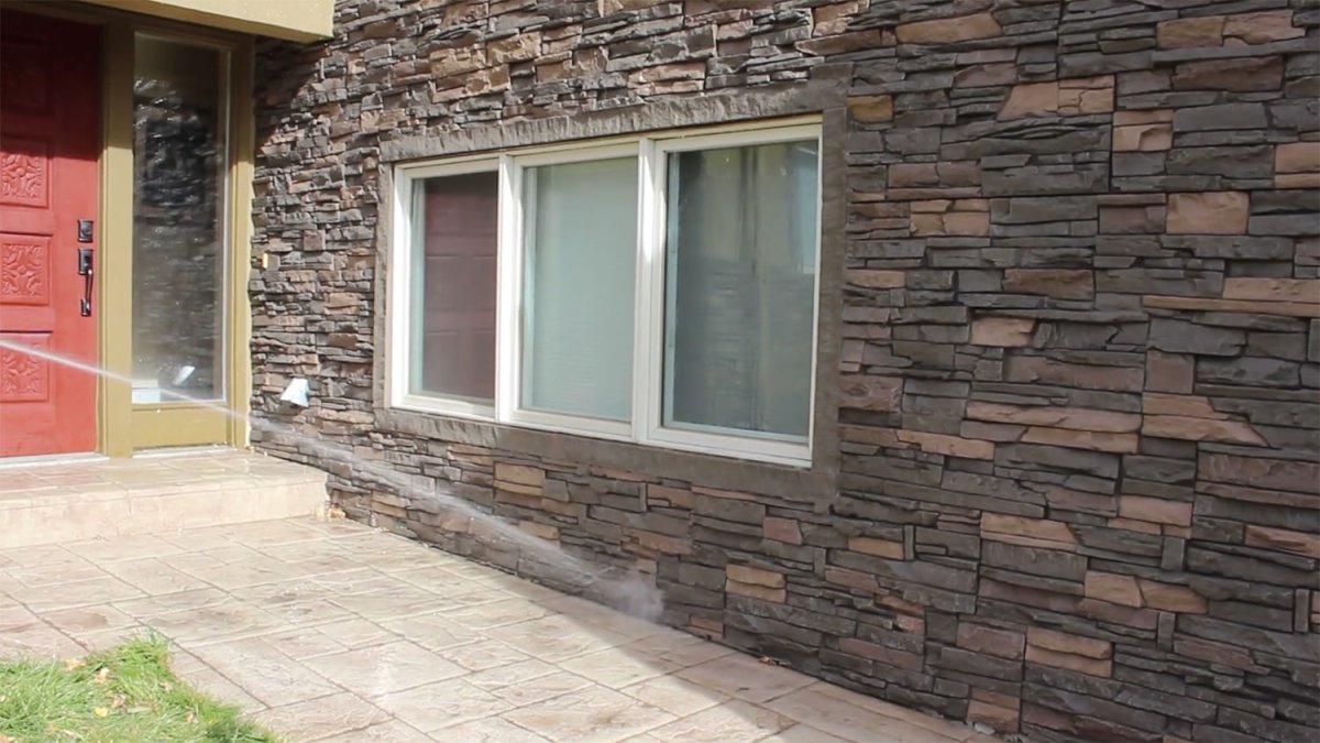 Фасад штукатурка и камень