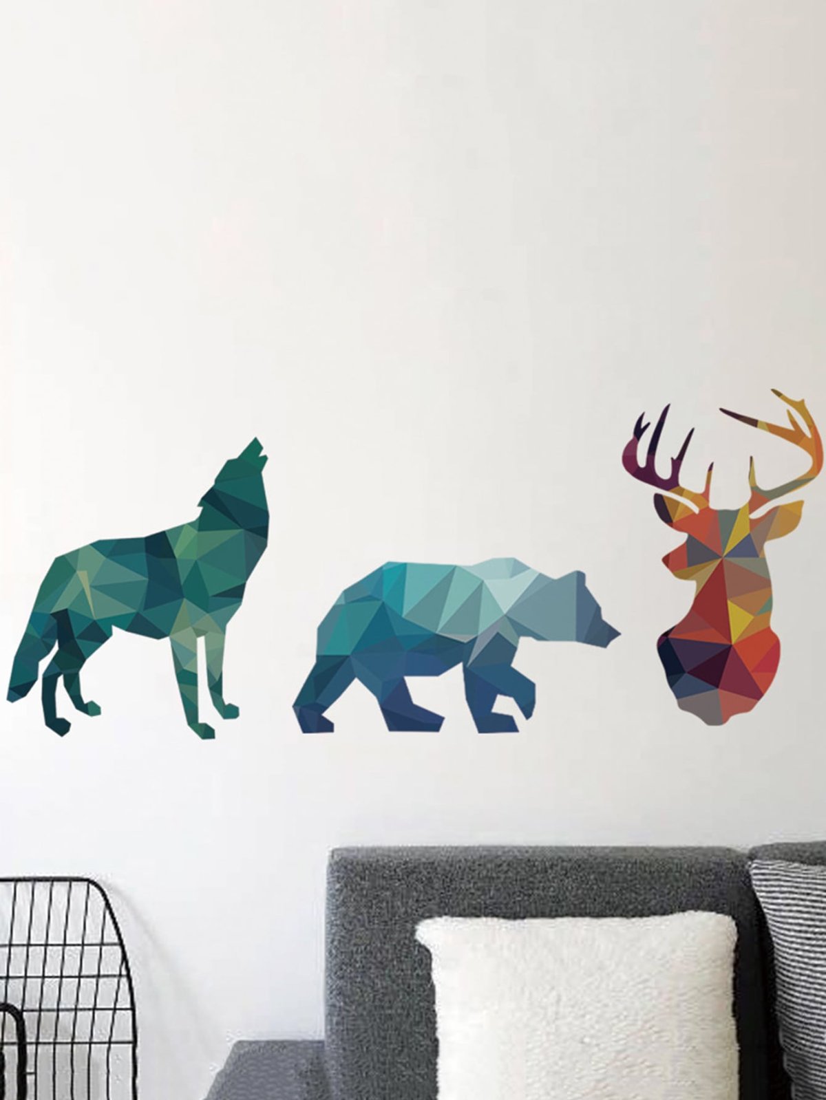 Геометрический узор на стене