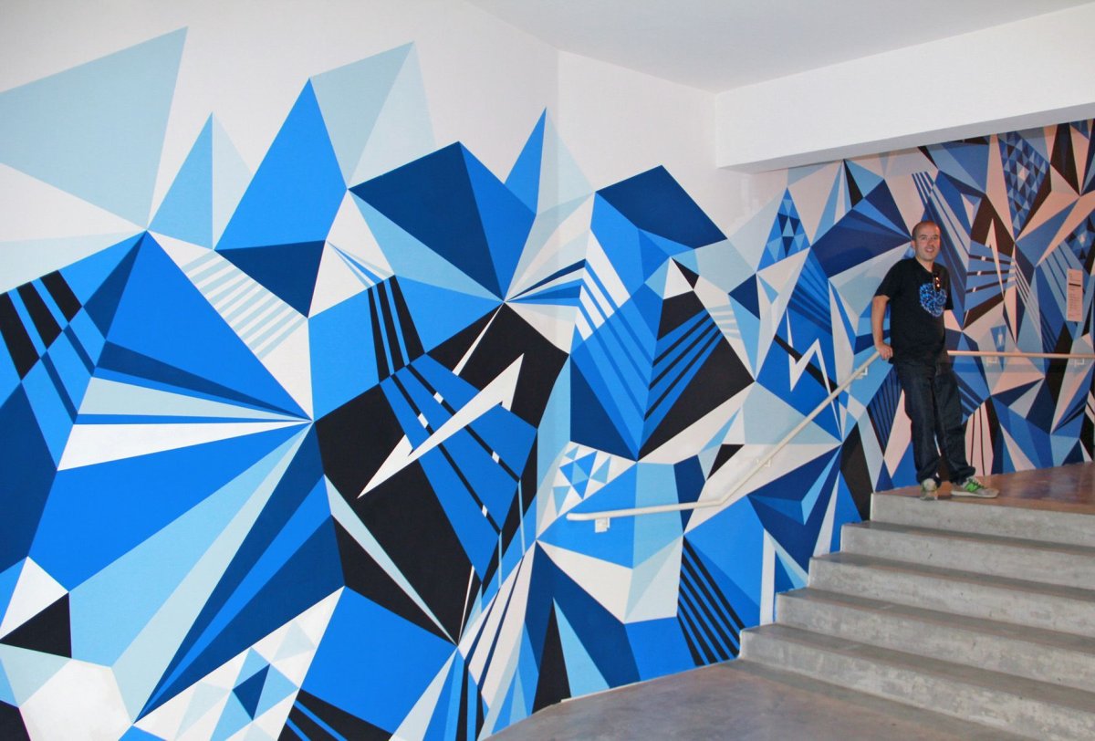 Карта в геометрическом стиле