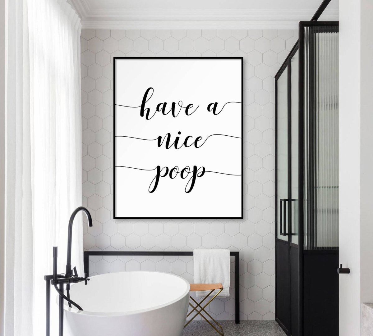 Bathroom Wall Decor Printable Art wipe butt sign wipe your