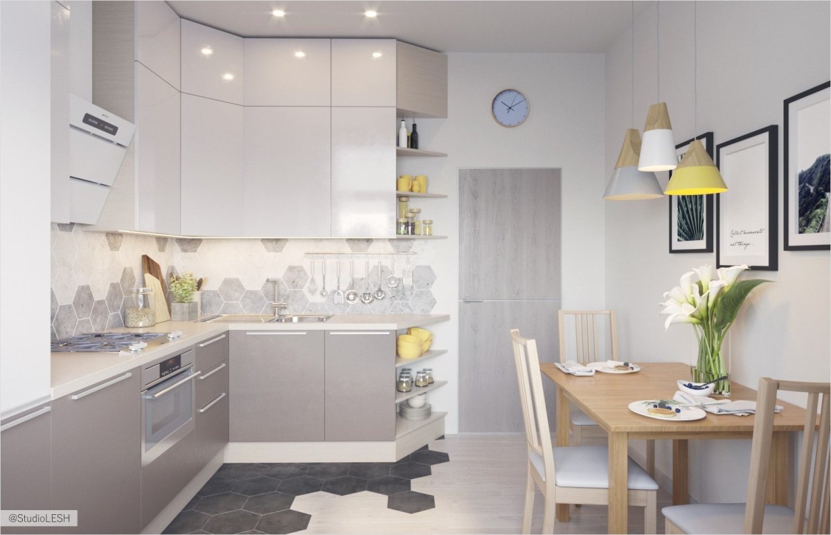 Кухня в стиле Прованс 9м2