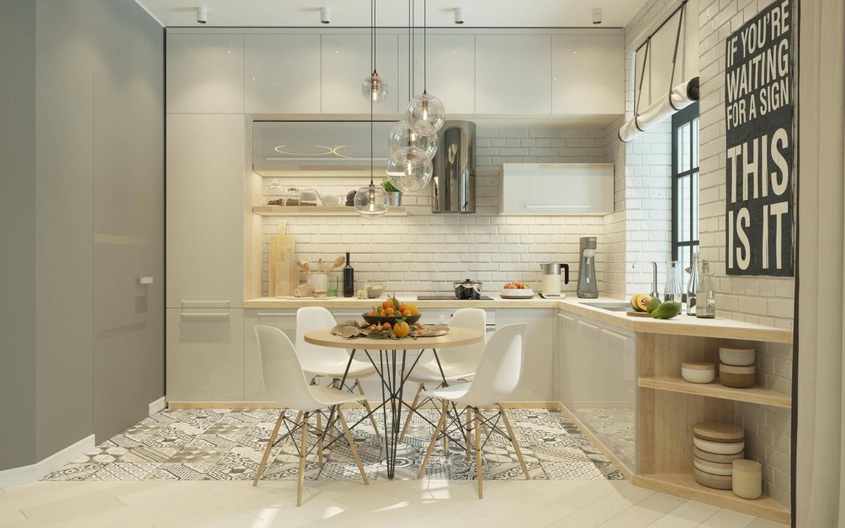 Светлая кухня дизайн