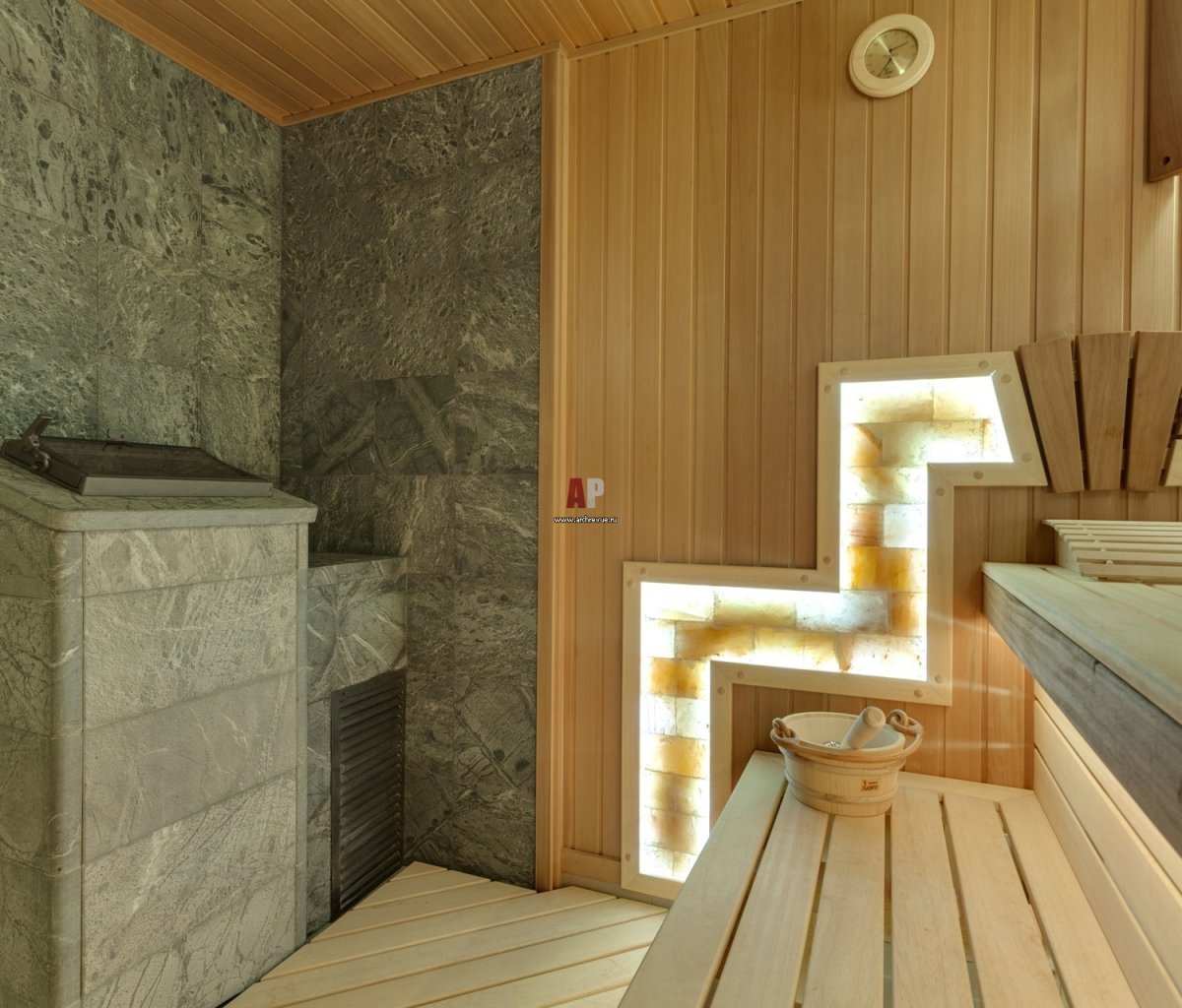 Декоративный камень в бане