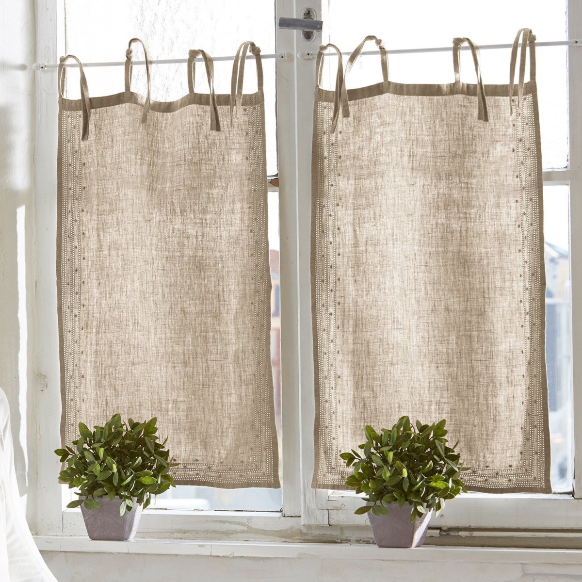 Шторы из Мешковины на кухню