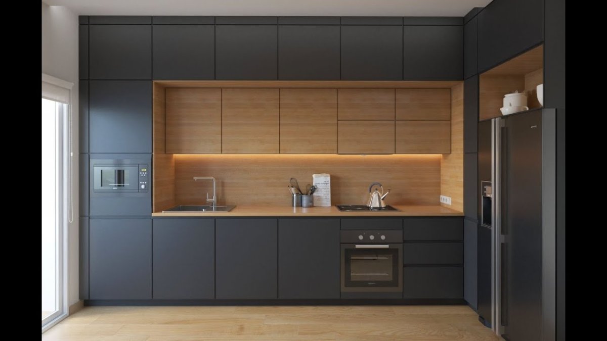 Кухня с антресолями профиль gola