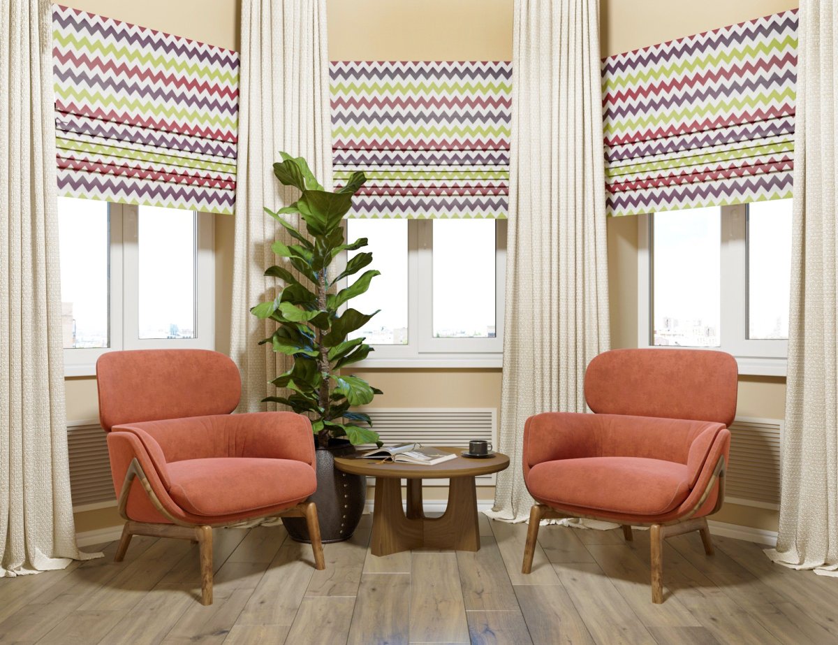 Римские шторы в скандинавском интерьере