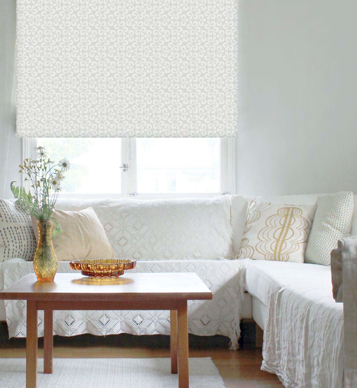 Римские шторы в стиле Сканди