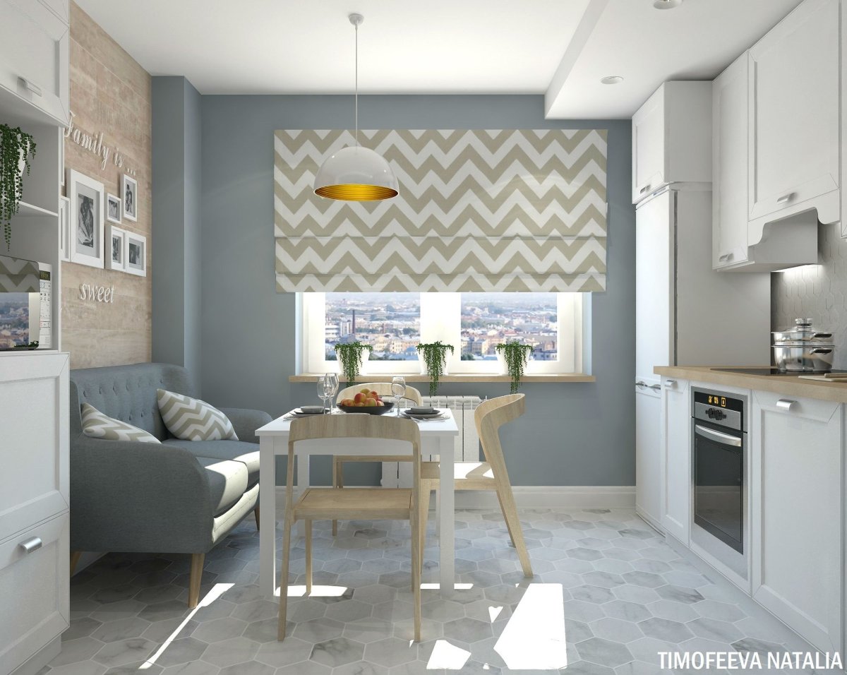 Римские шторы в стиле Сканди