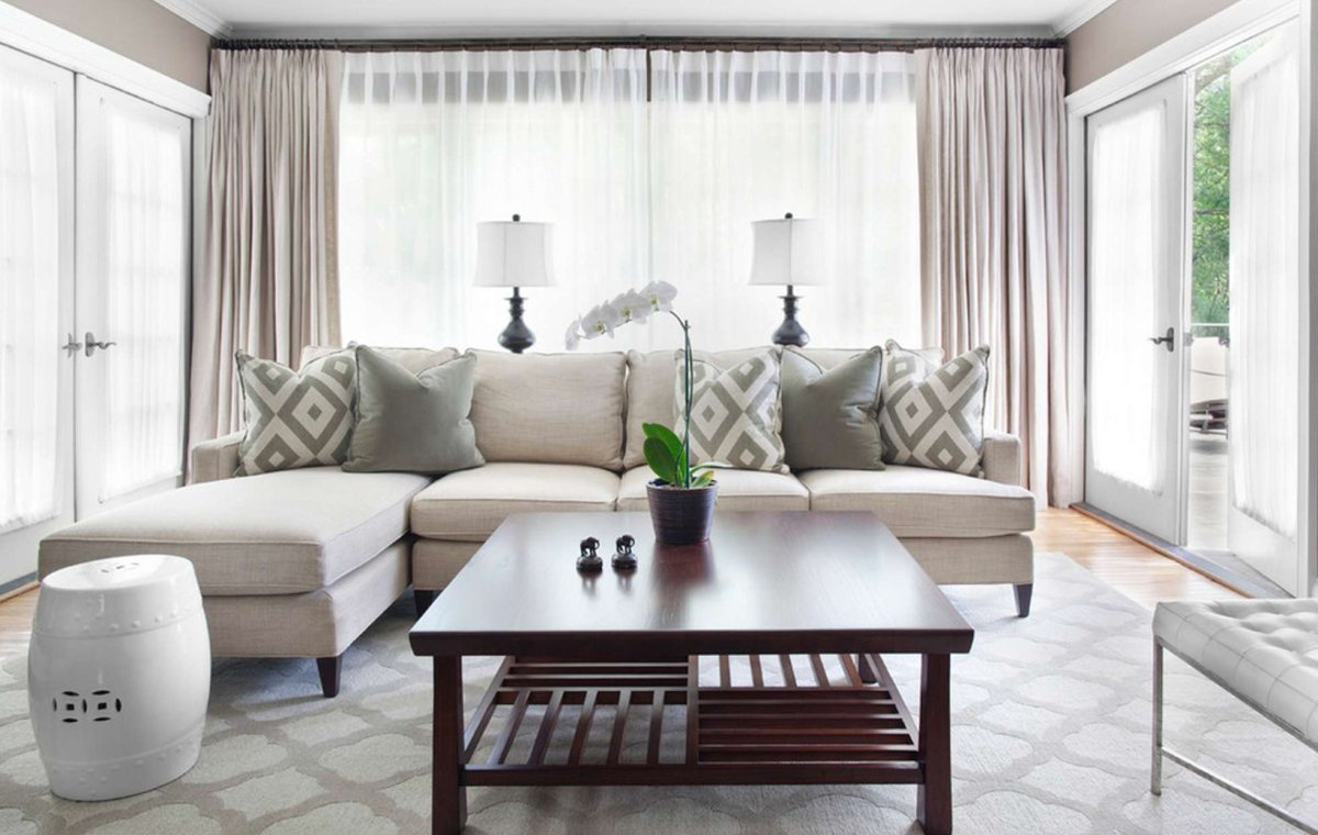 Белые шторы Модерн