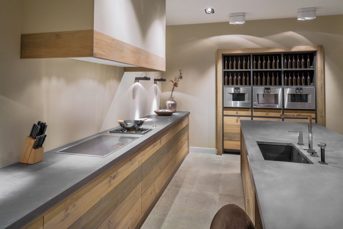 Микроцемент на кухне