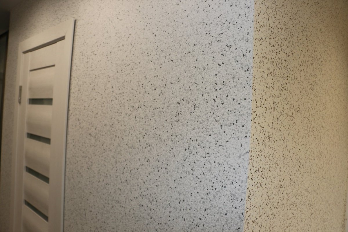 Венецианская штукатурка под мрамор на кухне