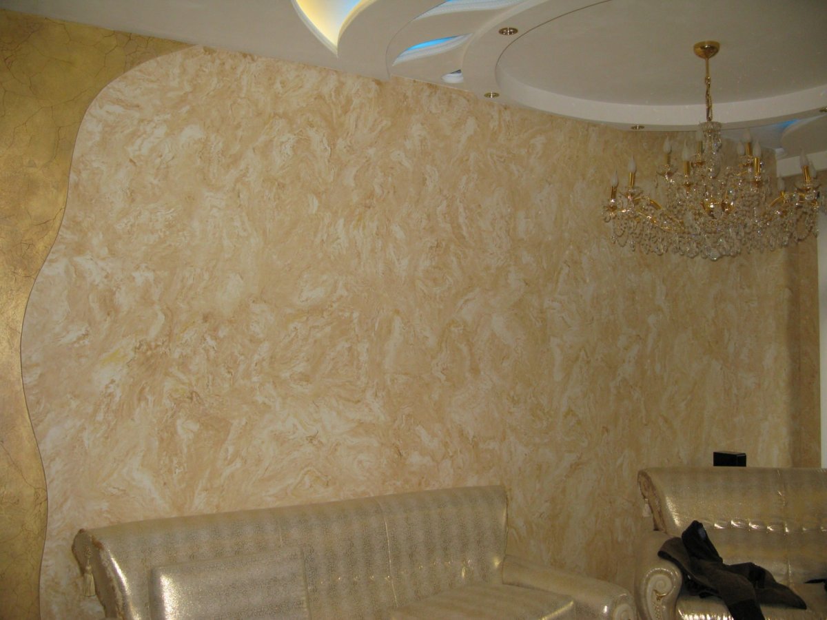 Мозаичная штукатурка в интерьере