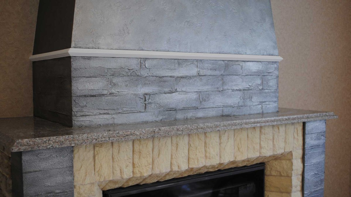 Декоративная штукатурка печи