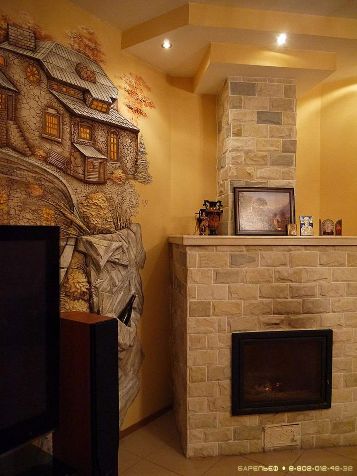 Барельеф на камине