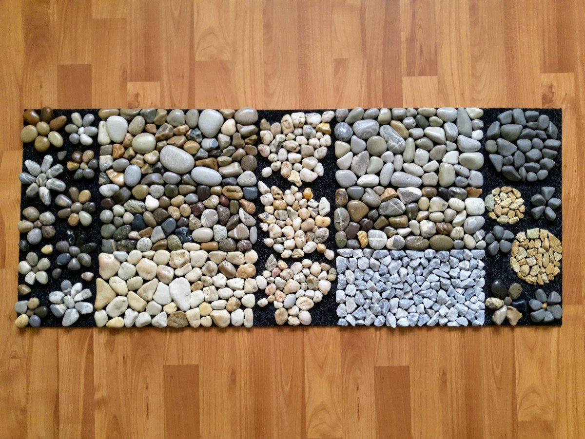 Мощение дорожки Речной Галькой