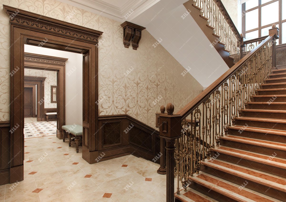 Лестничный проём в частном доме отделка