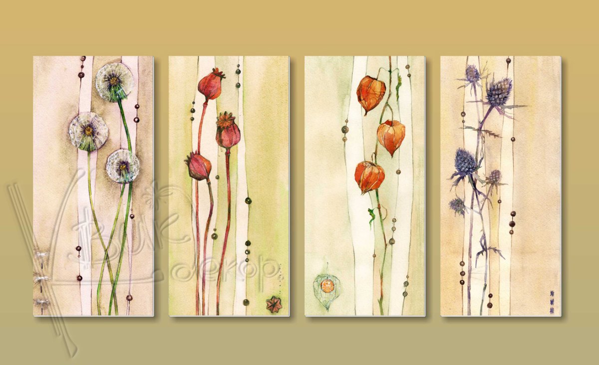 Панно из сухоцветов