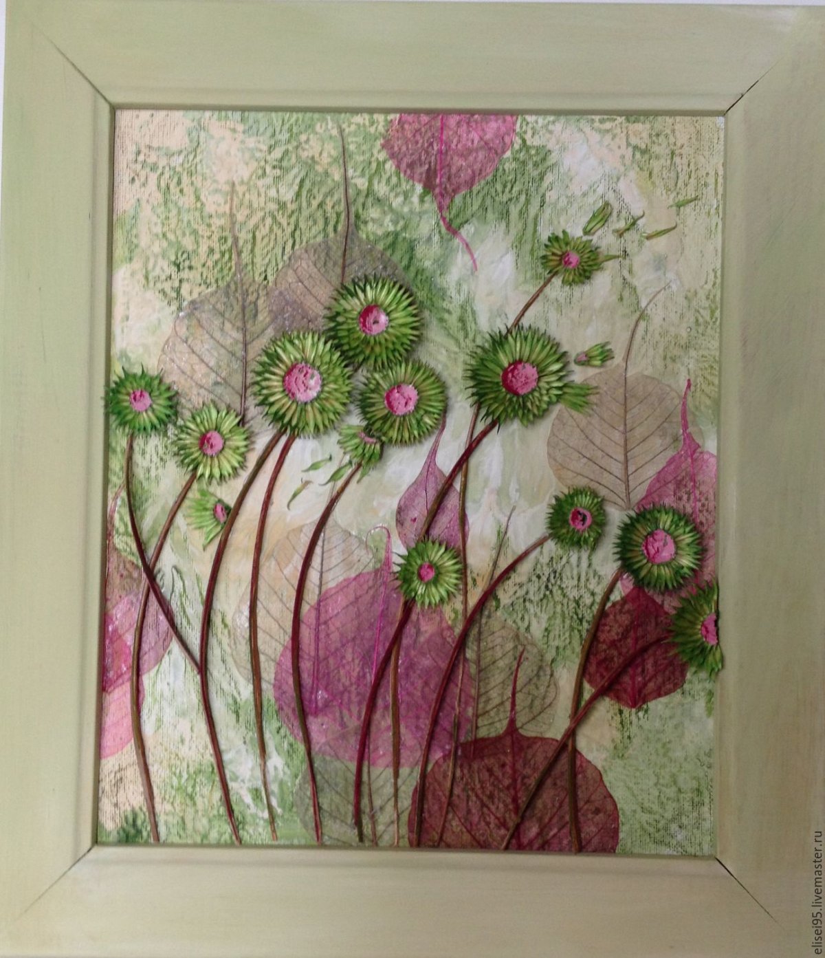Панно из сухоцветов