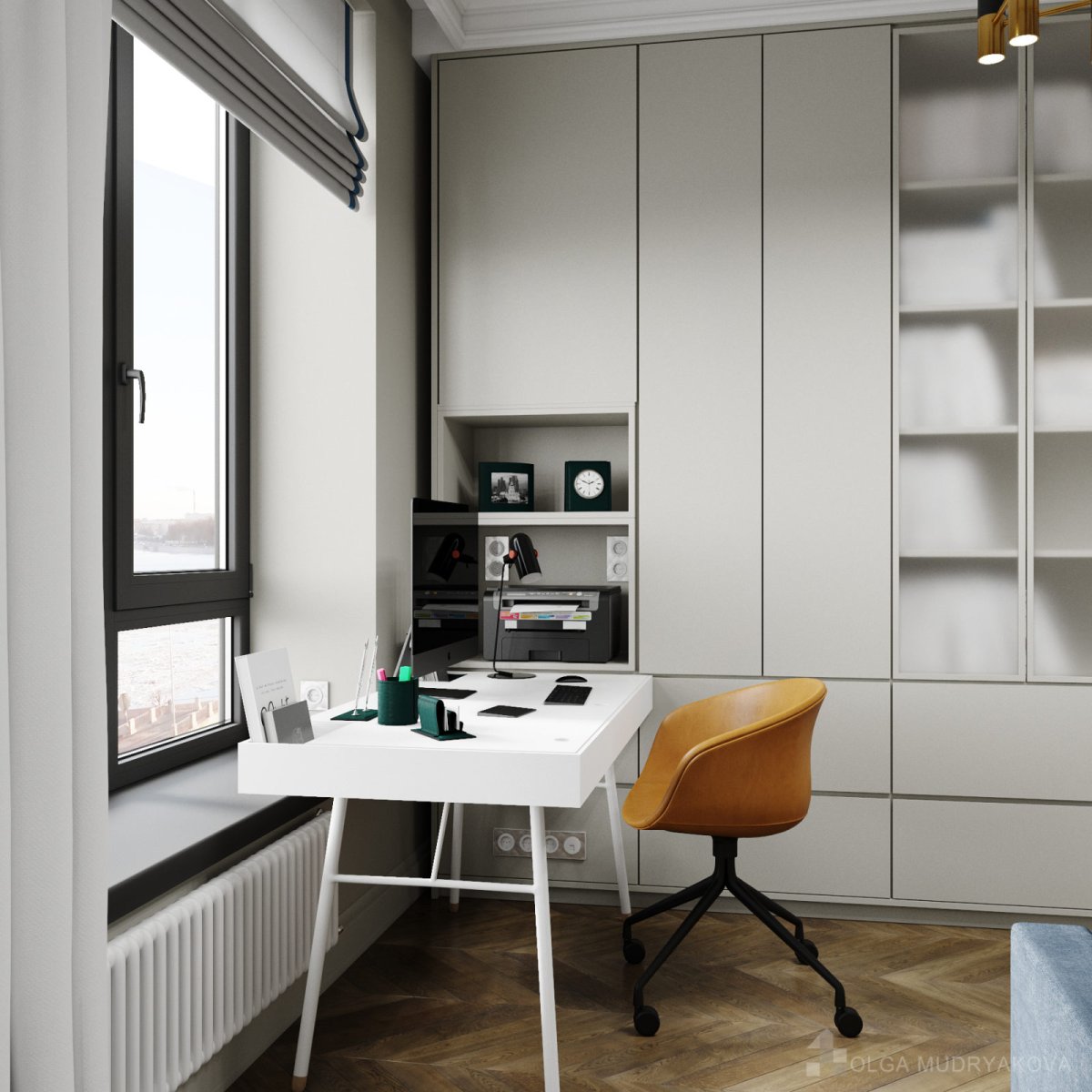 Рабочее место в шкафу